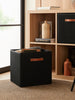 Ocean Home Textile Jute Storage Box, Black