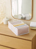 Ocean Home Textile Drawer Organizer, 7 Grids, White