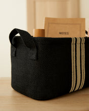 Ocean Home Textile Jute Basket, Small, Black