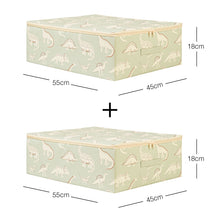 Ocean Home Textile Kids' Room Storage Box, Dinosaur Pattern, Set Of 2