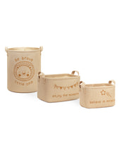 Ocean Home Textile Jute Nursery Basket, Set Of 3