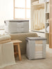 Ocean Home Textile Storage Bag With Clear Window, Set Of 2, Grey