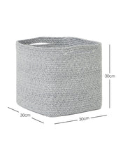 Ocean Home Textile Cotton Rope Basket, Grey