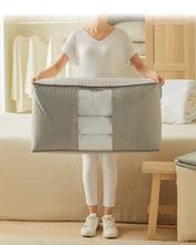 Ocean Home Textile Storage Bag With Clear Window, Pack Of 2, X Large, Quilted Pattern, Grey