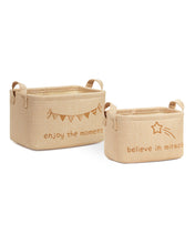 Ocean Home Textile Jute Nursery Basket, Set Of 2