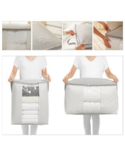 Ocean Home Textile Storage Bag With Clear Window, Set Of 2, Grey