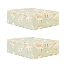 Ocean Home Textile Kids' Room Storage Box, Dinosaur Pattern, Set Of 2