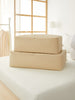 Ocean Home Textile Underbed Storage Bag,Set Of 2, Herringbone Pattern, Beige