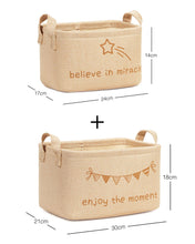 Ocean Home Textile Jute Nursery Basket, Set Of 2