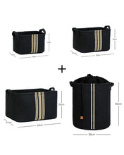 Ocean Home Textile Jute Basket, Set Of 4, Black