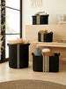 Ocean Home Textile Jute Basket, Set Of 4, Black