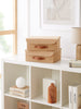 Ocean Home Textile Jute Storage Box With Lid, Pack Of 2