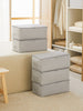 Ocean Home Textile Storage Bag, Medium, Pack Of 5, Herringbone Pattern, Grey