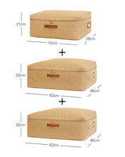 Ocean Home Textile Jute Underbed Storage Bag, Set Of 4