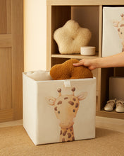 Ocean Home Textile Nursery Storage Box, Pack Of 2, Cute Giraffe Pattern