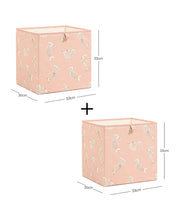 Ocean Home Textile Nursery Storage Box, Pack Of 2, Mermaid Pattern