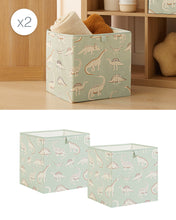 Ocean Home Textile Nursery Storage Box, Pack Of 2, Dinosaur Pattern