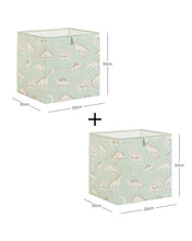 Ocean Home Textile Nursery Storage Box, Pack Of 2, Dinosaur Pattern