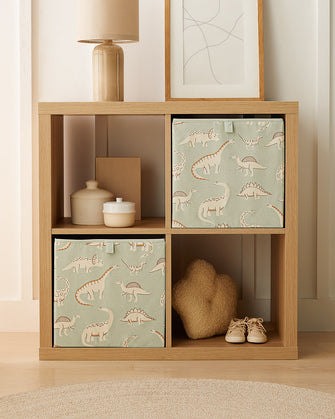 Ocean Home Textile Nursery Storage Box, Pack Of 2, Dinosaur Pattern