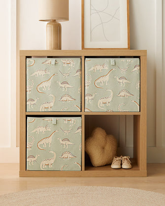 Ocean Home Textile Nursery Storage Box, Pack Of 3, Dinosaur Pattern