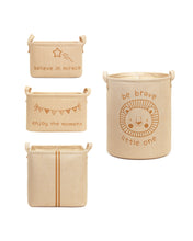 Ocean Home Textile Jute Nursery Basket, Set Of 4, Leon Pattern