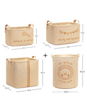 Ocean Home Textile Jute Nursery Basket, Set Of 4, Leon Pattern