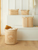 Ocean Home Textile Jute Nursery Basket, Set Of 4, Leon Pattern
