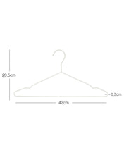 Ocean Home Textile Rubber Coated Metal Hangers, Pack Of 12, Matte White