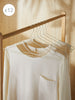 Ocean Home Textile Rubber Coated Metal Hangers, Pack Of 12, Matte White