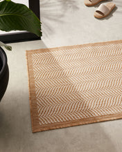 Ocean Home Textile Indoor Outdoor Rug, Washable, Herringbone Pattern