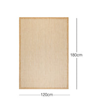 Ocean Home Textile Indoor Outdoor Rug, Washable, Herringbone Pattern, Beige