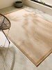 Ocean Home Textile Indoor Outdoor Rug, Washable, Herringbone Pattern, Beige