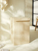 Ocean Home Textile Laundry Basket, Herringbone Pattern, Beige
