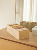 Ocean Home Textile Drawer Organizer, 8 Grids, Herringbone Pattern, Beige