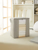 Ocean Home Textile Storage Bag With Clear Window, Quilted Pattern, Grey