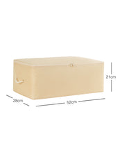 Ocean Home Textile Storage Bag, Medium, Herringbone Pattern, Beige