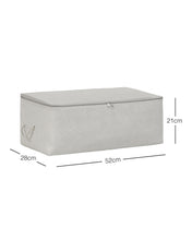 Ocean Home Textile Storage Bag, Medium, Herringbone Pattern, Grey