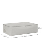 Ocean Home Textile Underbed Storage Bag, X Large, Herringbone Pattern, Grey