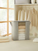 Ocean Home Textile Storage Bag With Clear Window, Herringbone Pattern, Grey