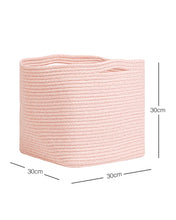 Ocean Home Textile Cotton Rope Basket, Pink