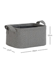 Ocean Home Textile Basket, Small, Anthracite