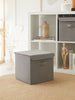 Ocean Home Textile Storage Box With Lid, Anthracite