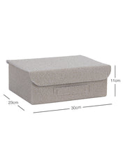 Ocean Home Textile Storage Box With Lid, Beige