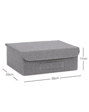 Ocean Home Textile Storage Box With Lid, Anthracite