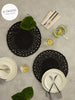 Ocean Home Textile Paper Rope Placemat, Pack Of 2, Black
