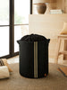Ocean Home Textile Jute Laundry Basket, Black