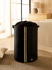 Ocean Home Textile Jute Laundry Basket, Black