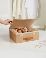 Ocean Home Textile Jute Storage Box With Lid