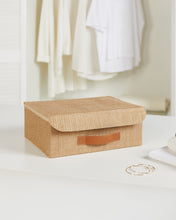 Ocean Home Textile Jute Storage Box With Lid