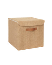 Ocean Home Textile Jute Storage Box With Lid